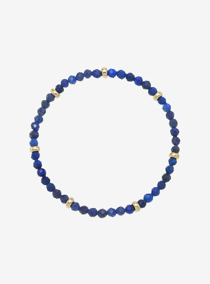 Zoe Lev 14K Gold Blue Lapis Segment Bead Bracelet