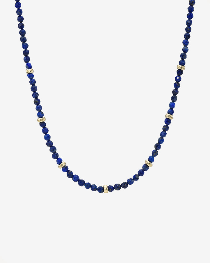 Zoe Lev 14K Gold Blue Lapis Segment Bead Necklace