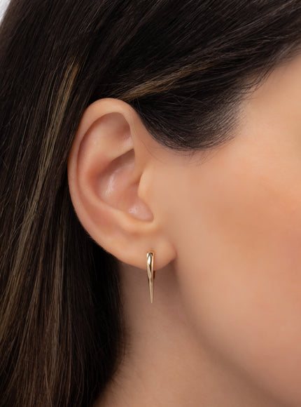 Zoe Lev 14K Gold Dagger Huggies