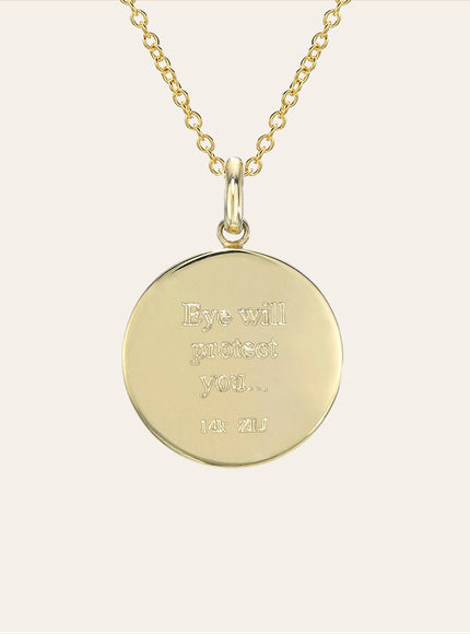 Zoe Lev 14K Gold Diamond Eye Medallion Necklace