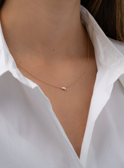 Zoe Lev Diamond Toi et Moi Necklace