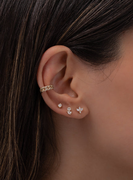 Zoe Lev Diamond Toi et Moi Stud Earrings