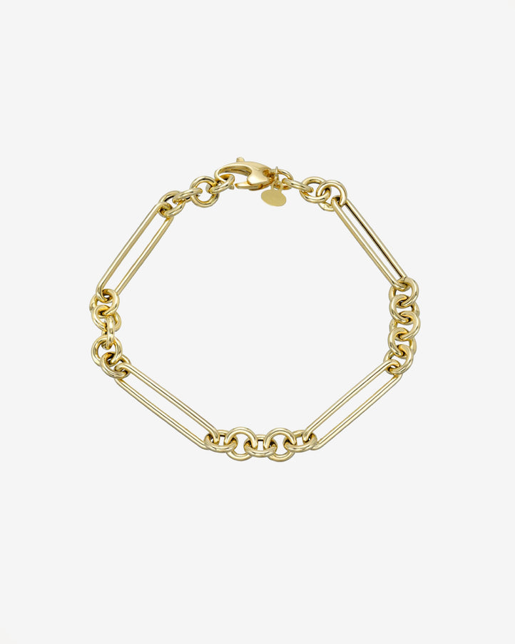 Zoe Lev 14K Gold Elongated Paper Clip Chain Bracelet