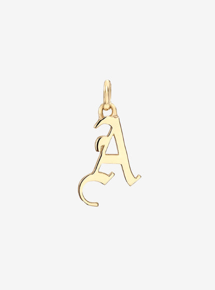 Zoe Lev 14K Gold Gothic Initial Pendant