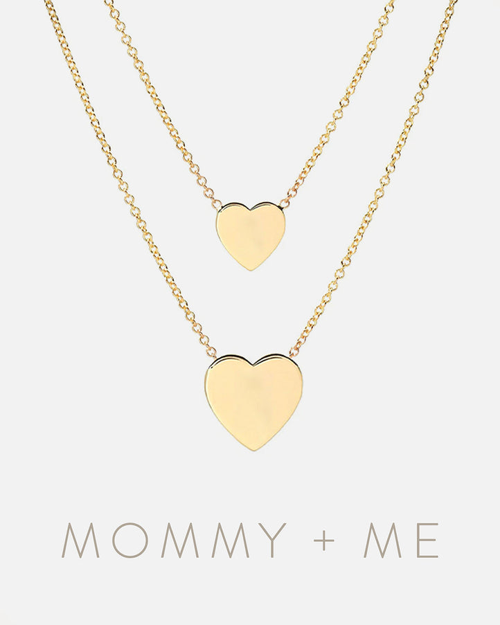 Zoe Lev 14K Gold Heart Necklaces Mommy + Me