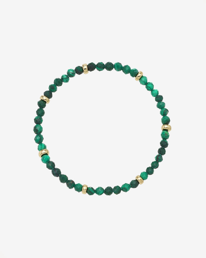 Zoe Lev 14K Gold Malachite Segment Bead Bracelet