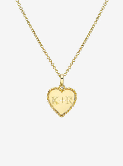 Zoe Lev 14K Gold Milgrain Heart Necklace