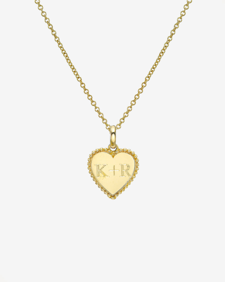 Zoe Lev 14K Gold Milgrain Heart Necklace