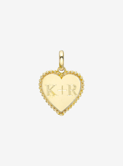 Zoe Lev 14K Gold Milgrain Heart Pendant