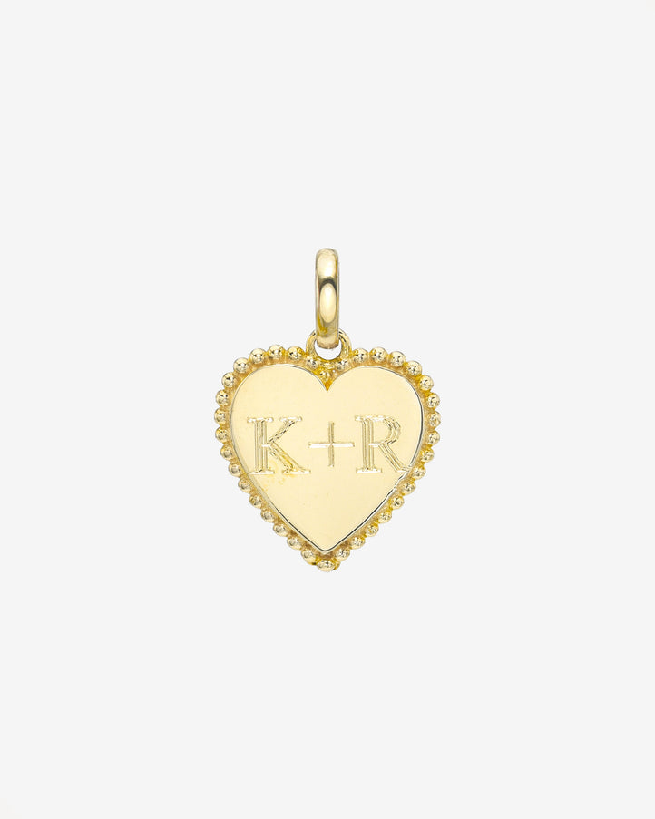 Zoe Lev 14K Gold Milgrain Heart Pendant