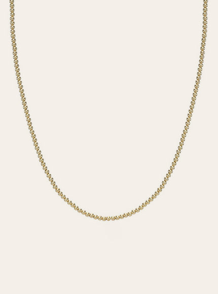 Zoe Lev 14K Gold Mini Diamond Initial Bead Necklace 14K Yellow Gold No Charms