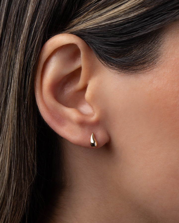 Zoe Lev 14K Gold Mini Teardrop Stud Earrings