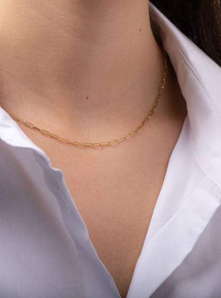 Zoe Lev 14K Gold Open Link Chain Necklace