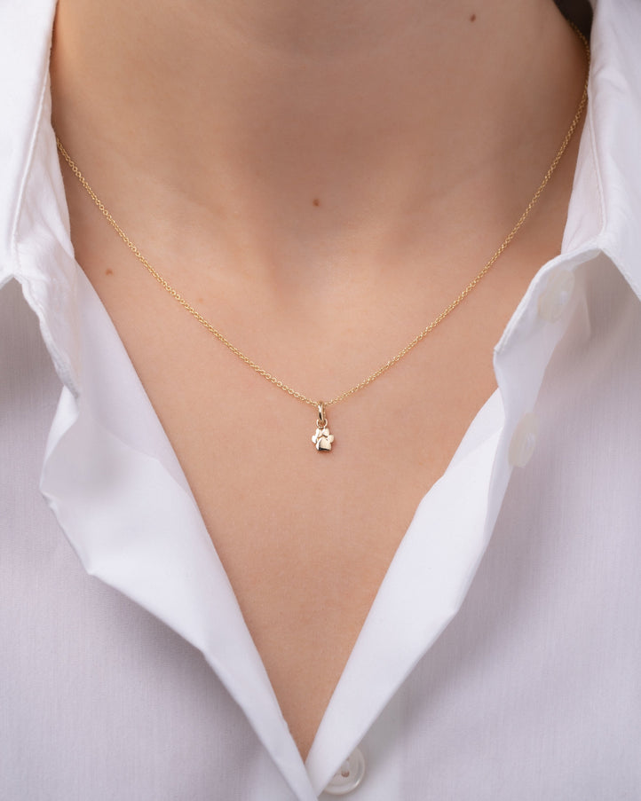 Zoe Lev 14K Gold Paw Necklace