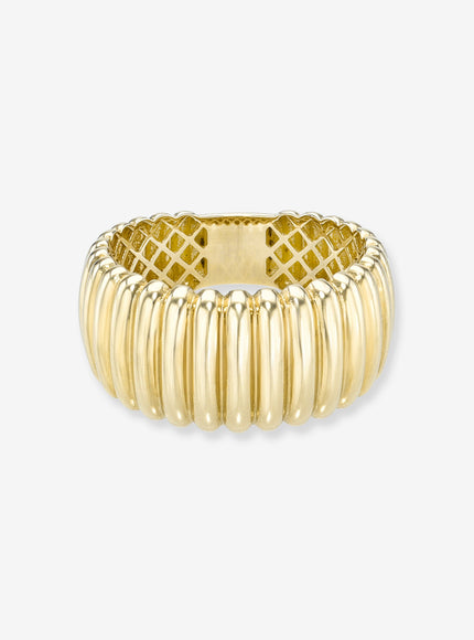 Zoe Lev 14K Gold Ribbed Ring