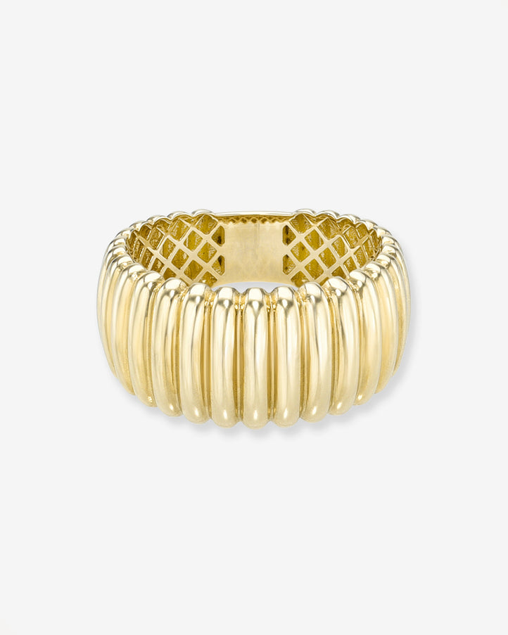 Zoe Lev 14K Gold Ribbed Ring