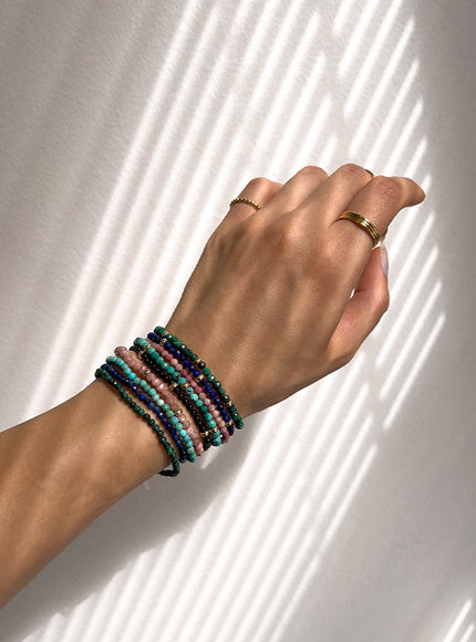 Zoe Lev 14K Gold Black Onyx Segment Bead Bracelet