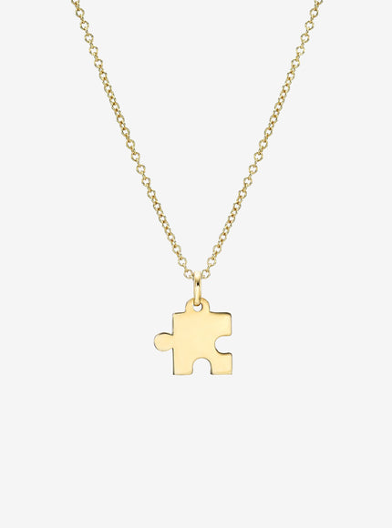 Zoe Lev 14K Gold Puzzle Piece Necklace