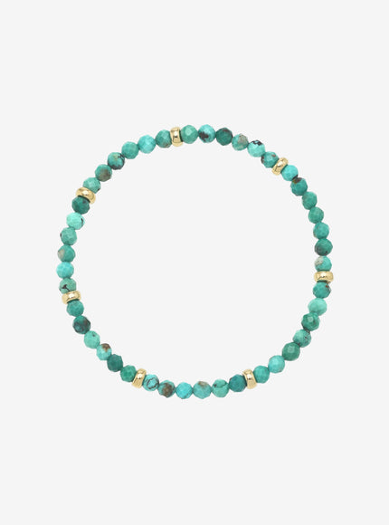 Zoe Lev 14K Gold Turquoise Segment Bead Bracelet