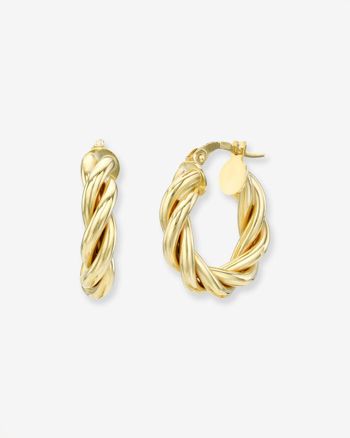 Zoe Lev 14K Gold Twisted Rope Hoops
