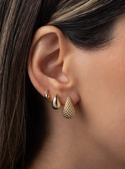 Zoe Lev 14K Gold Woven Teardrop Stud Earrings