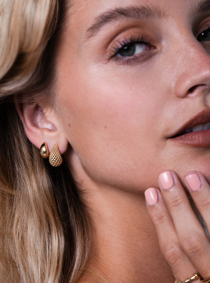 Zoe Lev 14K Gold Woven Teardrop Stud Earrings