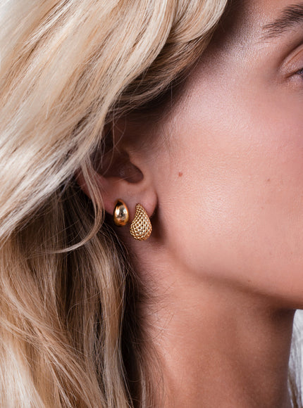 Zoe Lev 14K Gold Woven Teardrop Stud Earrings