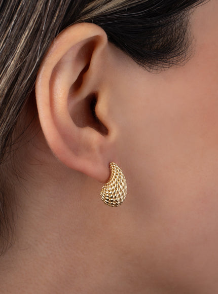 Zoe Lev 14K Gold Woven Teardrop Stud Earrings