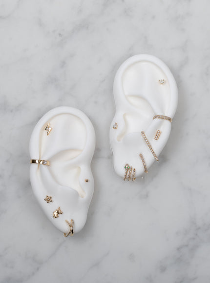 Zoe Lev 14K Gold and Diamond X Stud Earrings