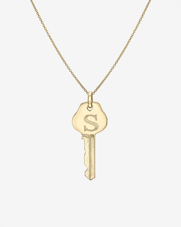 Zoe Lev 14K Gold Key Necklace