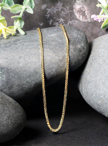 14k 1.8mm Yellow Gold Square Wheat Chain - Ellie Belle