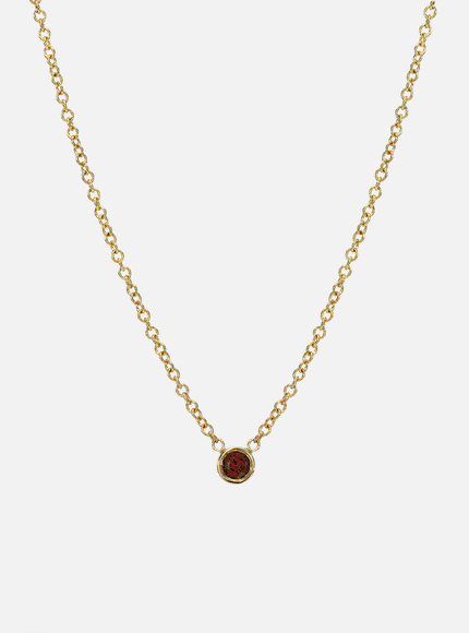 Zoe Lev 14K Gold Bezel Birthstone Necklace