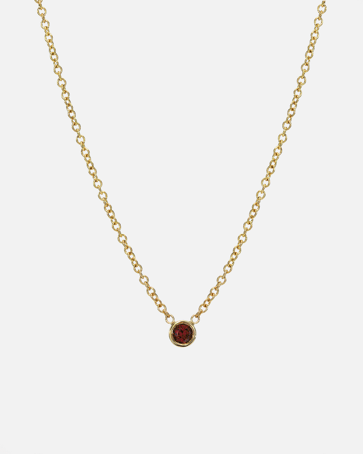 Zoe Lev 14K Gold Bezel Birthstone Necklace