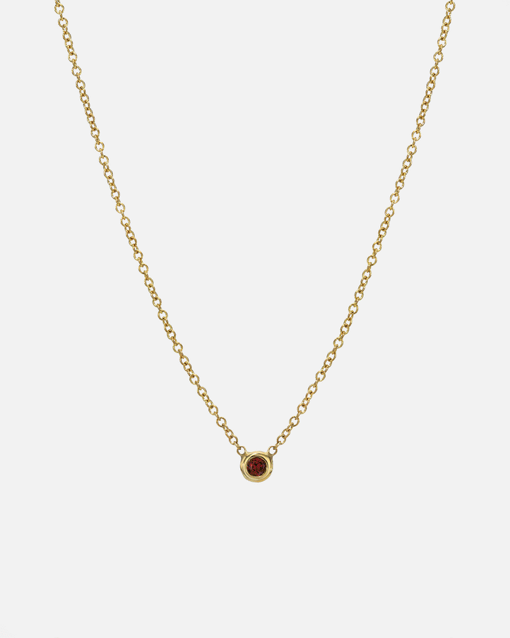 Zoe Lev 14K Gold Mini Bezel Birthstone Necklace