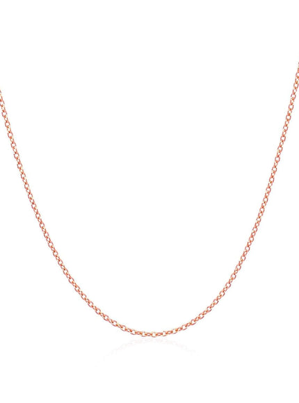 14k Pink Gold Oval Cable Link Chain 0.7mm - Ellie Belle