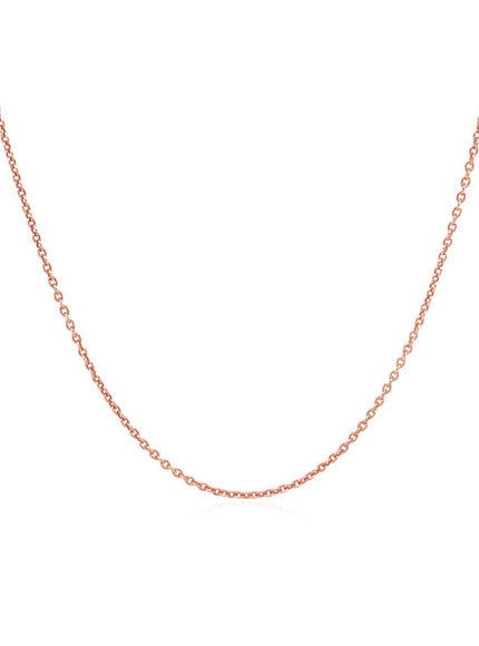 14k Pink Gold Round Cable Link Chain 1.1mm - Ellie Belle