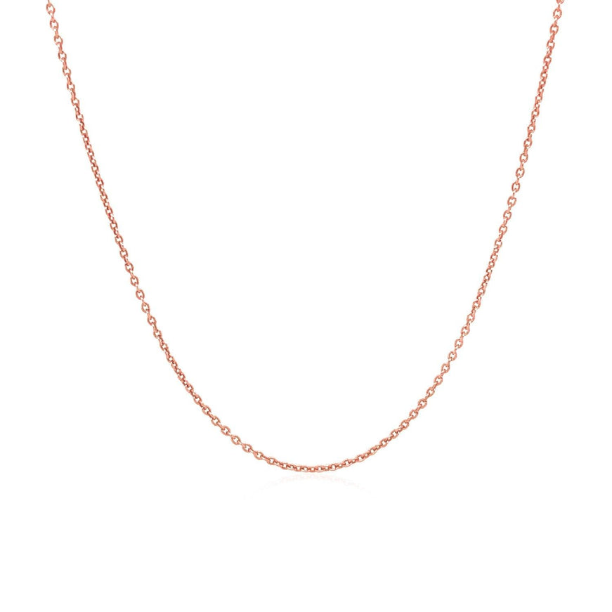 14k Pink Gold Round Cable Link Chain 1.1mm - Ellie Belle