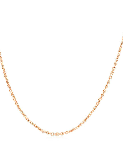 14k Rose Gold Adjustable Cable Chain 0.9mm - Ellie Belle