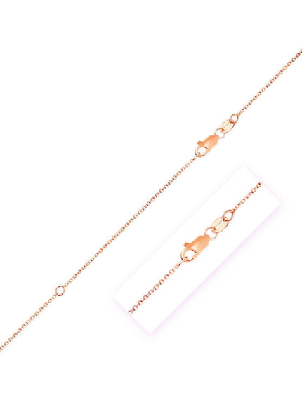 14k Rose Gold Adjustable Cable Chain 1.1mm - Ellie Belle