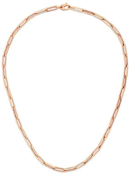 14K Rose Gold Bold Paperclip Chain (4.2 mm) - Ellie Belle