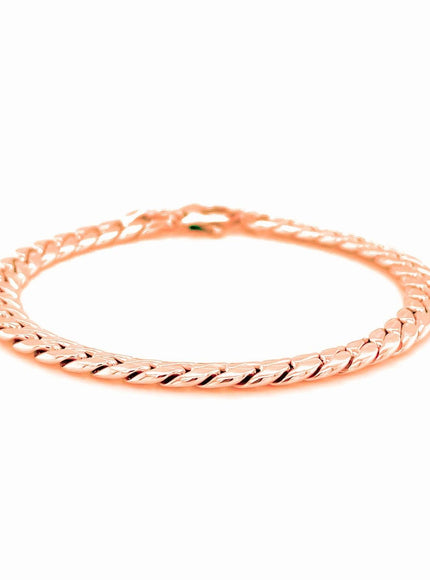 14K Rose Gold Cuban Link Bracelet - Ellie Belle