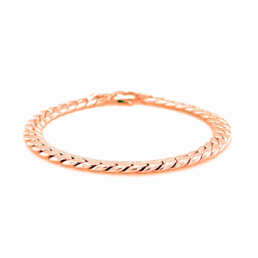 14K Rose Gold Cuban Link Bracelet - Ellie Belle