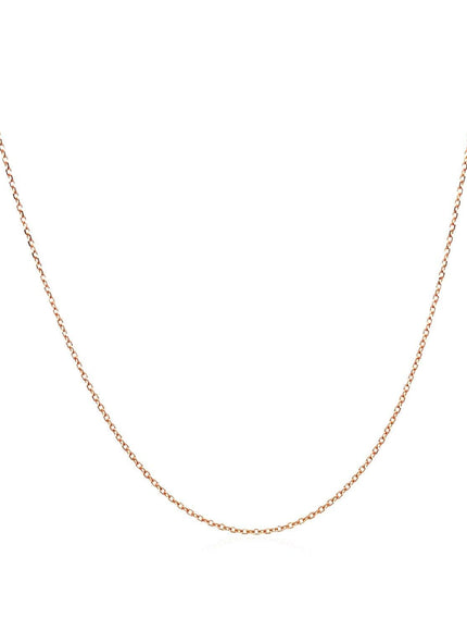 14k Rose Gold Diamond Cut Cable Link Chain 0.7mm - Ellie Belle