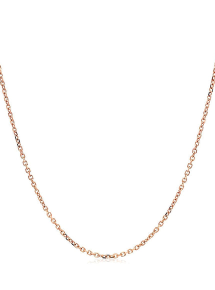 14k Rose Gold Diamond Cut Cable Link Chain 1.1mm - Ellie Belle