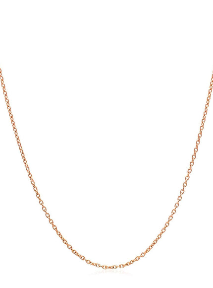 14k Rose Gold Oval Cable Link Chain 0.97mm - Ellie Belle