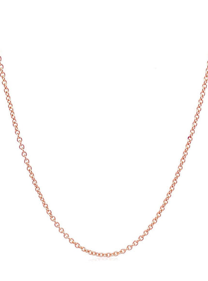 14k Rose Gold Round Cable Link Chain 1.3mm - Ellie Belle