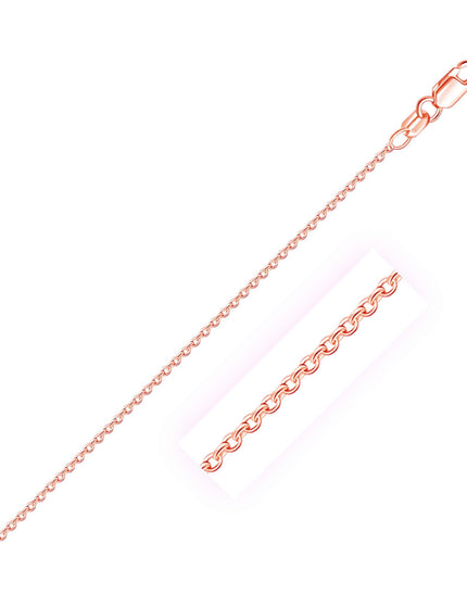 14k Rose Gold Round Cable Link Chain 1.5mm - Ellie Belle