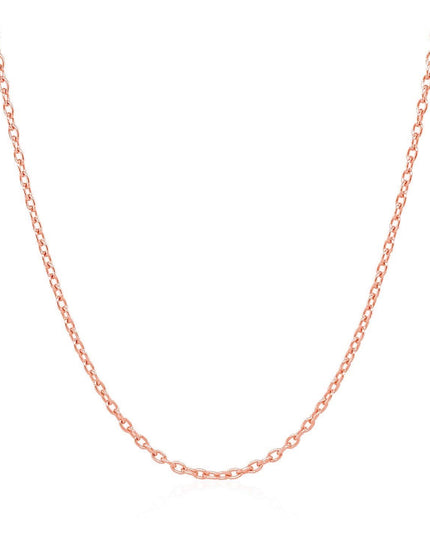 14k Rose Gold Round Cable Link Chain 1.5mm - Ellie Belle