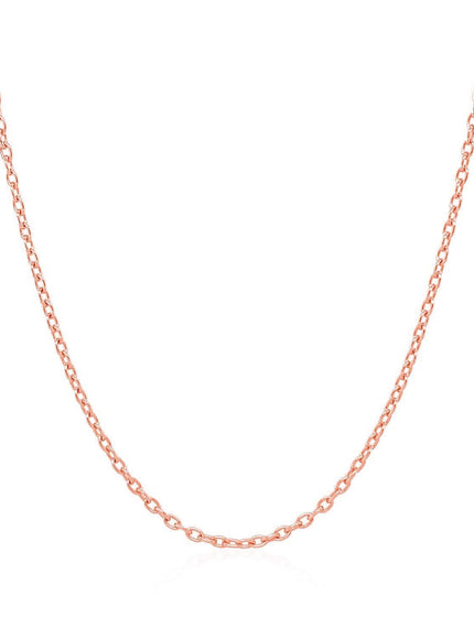 14k Rose Gold Round Cable Link Chain 1.5mm - Ellie Belle