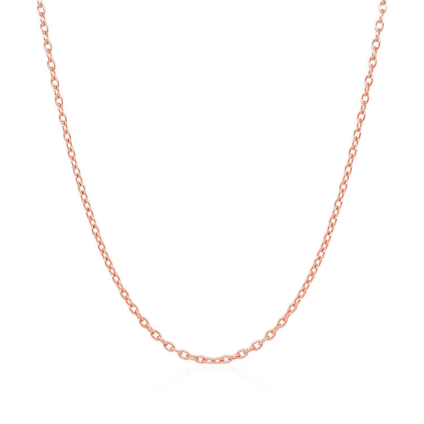 14k Rose Gold Round Cable Link Chain 1.5mm - Ellie Belle